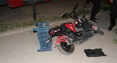 Cizre'de otomobil motokuryeye çarptı: 1 yaralı