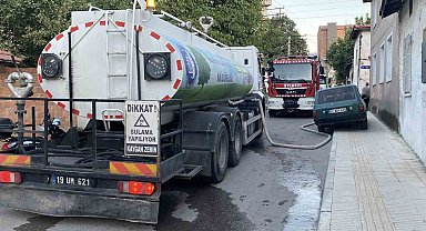 Çorum'da çıkan yangında 5 ev zarar gördü