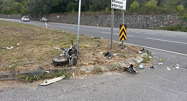 D-650'de otomobil ile elektrikli bisiklet çarpıştı: 1 ölü