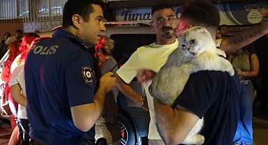 Dairenin balkonunda çıkan yangın korkuttu genç kız gözyaşlarına hakim olamadı