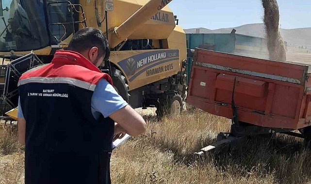 Demirözü'nde biçerdöver kontrolleri sürüyor