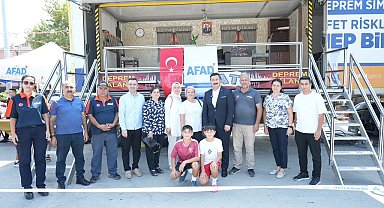 Deprem Simülasyon Tırı'na Yenişehirlilerden yoğun ilgi