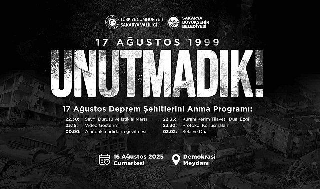 Depremin 26. yılı Demokrasi Meydanı'nda anılacak