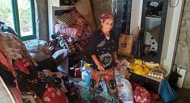 Devrekli çift yıkılmak üzere olan evde hayat mücadelesi veriyor