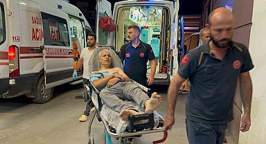 Devrilen motosikletin sürücüsü yaralandı