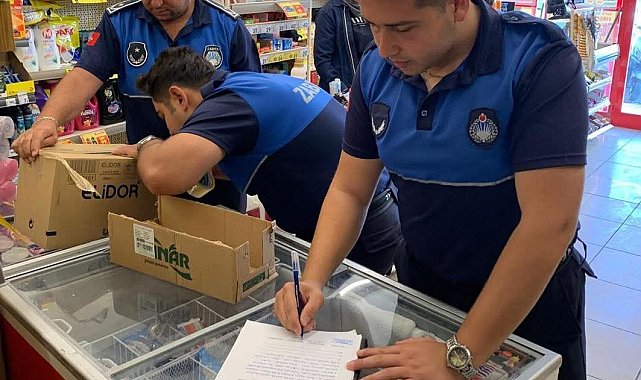 Dinar'da marketlere yönelik denetim