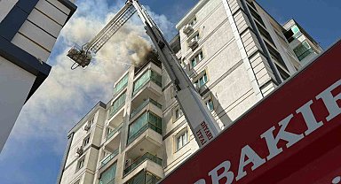 Diyarbakır'da 8 katlı binada korkutan yangın: Vatandaşlar tahliye edildi