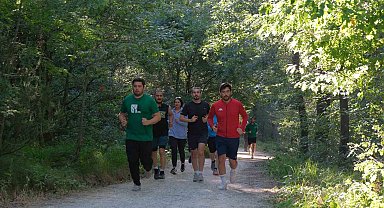 Doğada spor yapmanın keyfini yaşadılar