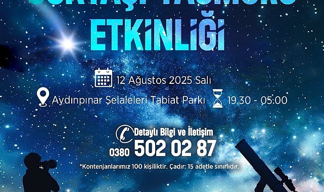 Düzce Belediyesi'nden meteor yağmuruna özel etkinlik