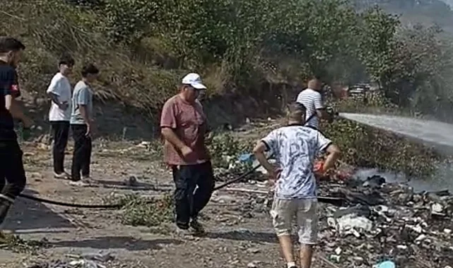 Düzce Yığılca'da fındık bahçesinde yangın... 6 hektar zarar gördü