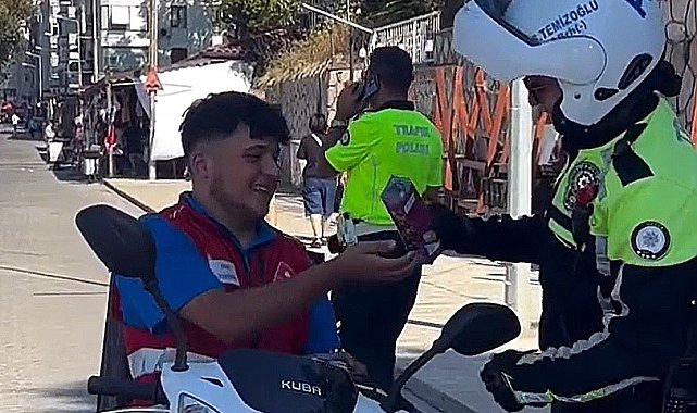 Düzce'de kask takana çerez, takmayana ceza