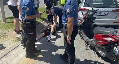 Edirne'de motosiklet, yayaya yol veren otomobile çarptı: 1 yaralı
