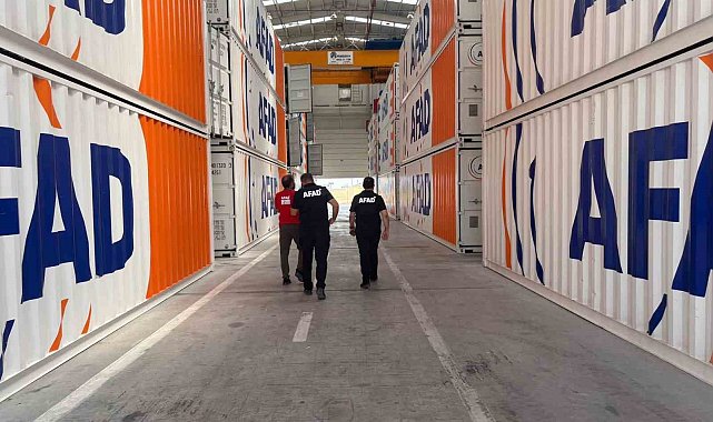 Elazığ AFAD lojistik deposunda inceleme