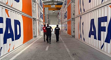 Elazığ AFAD lojistik deposunda inceleme