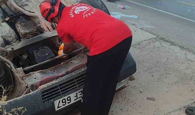 Elazığ'da otomobil takla attı: 6 yaralı