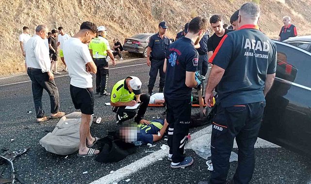 Elazığ'da otomobiller çarpıştı: 1'i ağır 6 yaralı