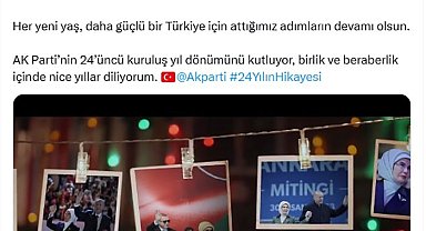 Emine Erdoğan'dan AK Parti'nin 24. kuruluş yıl dönümüne ilişkin paylaşım