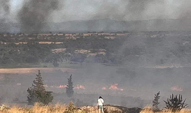 Enez'de orman yangını paniği... Gülçavuş sahili boşaltılıyor