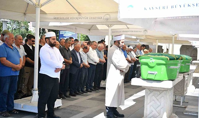 Erciyes Dağı'nda ölü bulunan çift son yolculuğuna uğurlandı