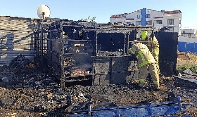 Erdek'te baraka yangını söndürüldü