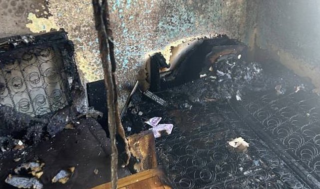 Erdek'te ev yangını kısa sürede söndürüldü