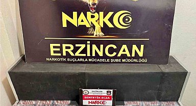 Erzincan'da 643 adet sentetik ecza maddesi ele geçirildi