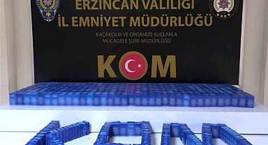 Erzincan'da bin paket makaron ele geçirildi