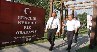 Erzurum GSİM Olimpiyat Parkına çadır gençlik merkezi kurdu