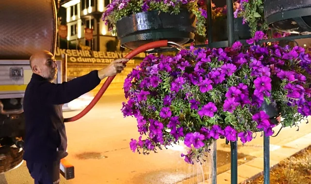 Eskişehir'de gece mesaisiyle yeşil alanlara can veriliyor