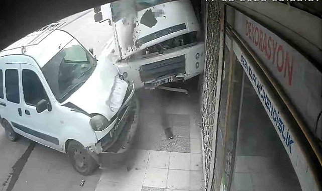Freni boşalan arazöz ortalığı savaş alanına çevirdi: O anlar kamerada