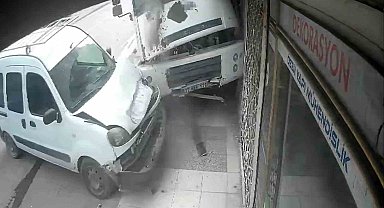 Freni boşalan arazöz ortalığı savaş alanına çevirdi: O anlar kamerada