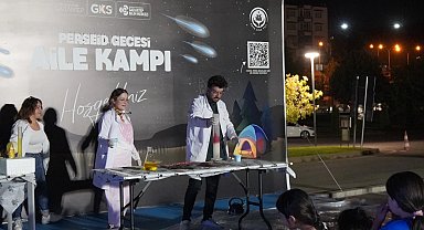 Gaziantep'te aileler Perseid Gecesi'nde bilimle buluştu
