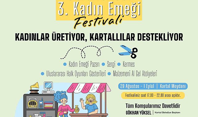 Geleneksel 3. Kadın Emeği Festivali'nde kadınlar üretiyor, Kartallılar destekliyor