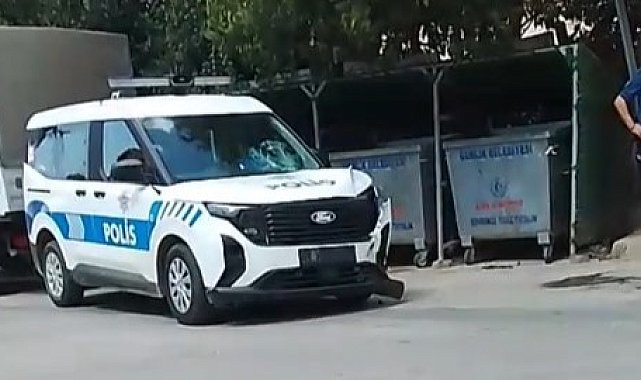Gemlik'te kovalamacada polis aracına çarptı