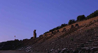 Gladyatörler şehri Kibyra'da meteor yağmurunda görsel şölen yaşandı