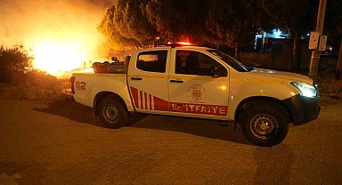 Gömeç'te otluk alandaki yangın kısa sürede söndürüldü