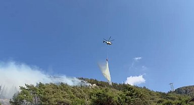 Hatay'da orman yangınına havadan ve karadan müdahale sürüyor