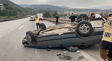 Hatay'da otomobil takla attı: 4 yaralı