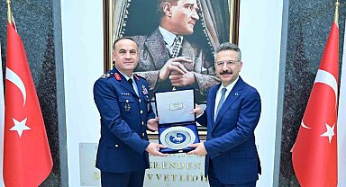 Hava Korgeneral Rafet Dalkıran'dan Vali Aksoy'a ziyaret