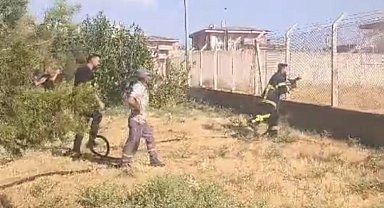 Havalimanı çevresindeki yangını ARFF ekipleri söndürdü