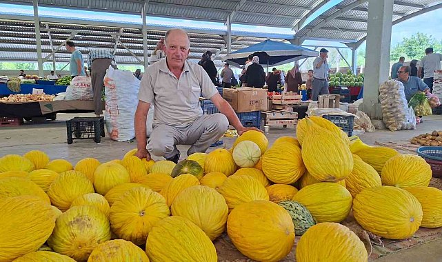 Hisarcık'ta yerli kavun 20 TL'den tezgâhta yerini aldı