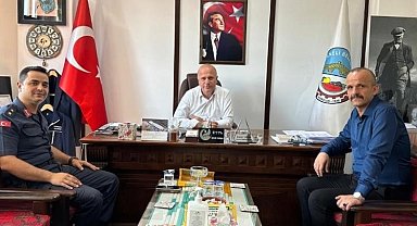 İlçe Jandarma Komutanı Soy, Belediye Başkanı Torun'u makamında ziyaret etti