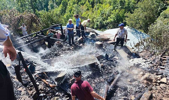İspir Üzümbagı Köyü'nde korkutan yangın, 6 ev kullanılamaz hale geldi