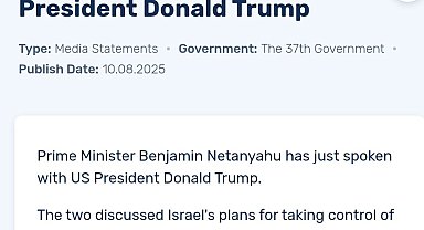İsrail Başbakanı Binyamin Netanyahu, ABD Başkanı Donald Trump ile telefonda görüştü