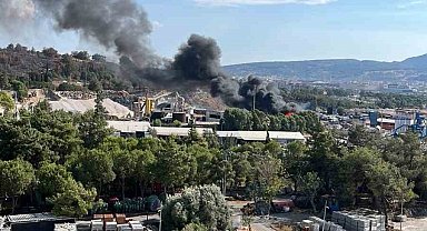 İzmir'de katı atık merkezinde yangın paniği