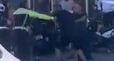 İzmir'de polise tekmeli yumruklu saldırı
