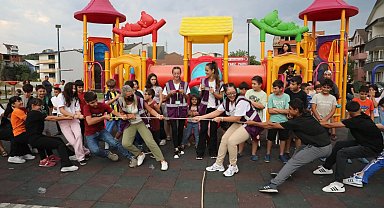 İzmit Alikahyalı çocuklar 'geleneksel' eğlendi
