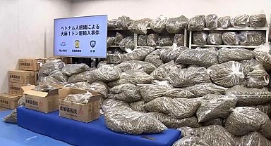 Japonya'daki uyuşturucu operasyonunda bin 46 tonluk rekor miktarda esrar ele geçirildi