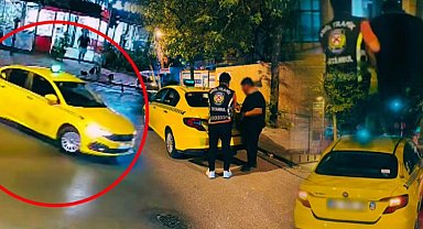 Kadıköy'de drift yapan taksici yakalandı! Ehliyete el, araca men!