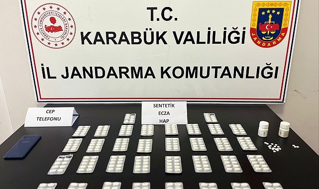 Karabük'te 353 adet sentetik ecza hap ele geçirildi